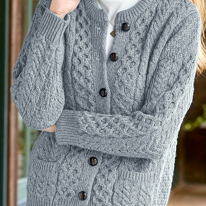 Fern | Tekstureret Knappet Cardigan