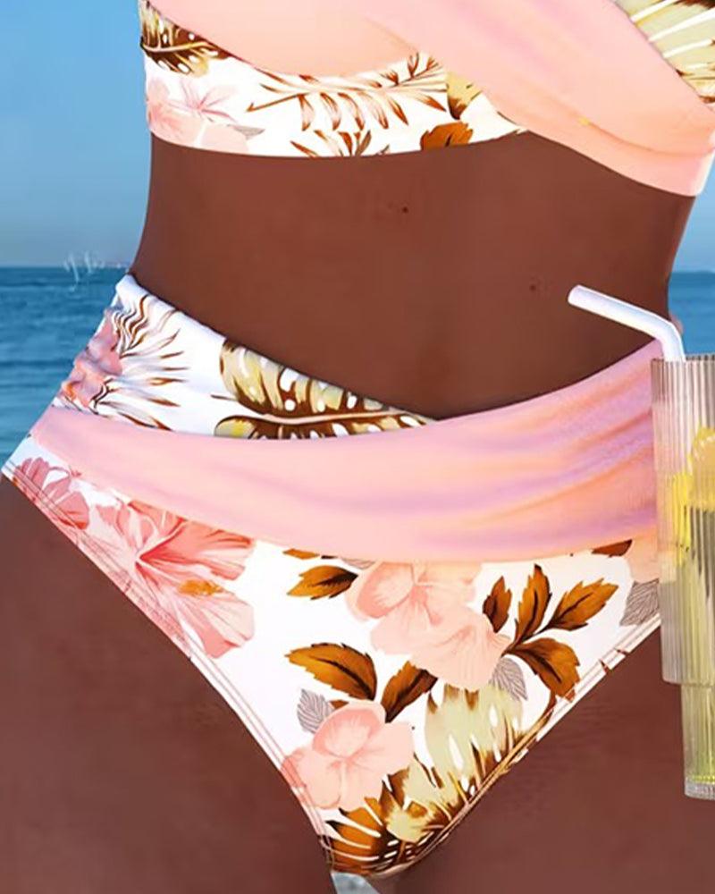 Vivienne | Blomsterkontrast Cut-Out Bikini