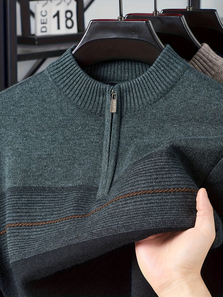 Lucas | Quarter-Zip Striktrøje