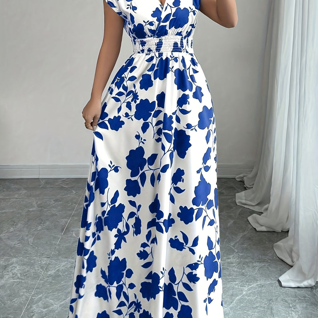 Delilah | Flydende Blomster Maxi Kjole