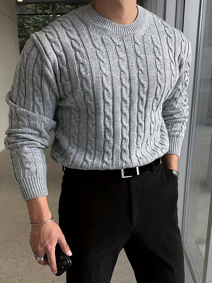 Jonas | Kabelstrikket Crew Neck Sweater