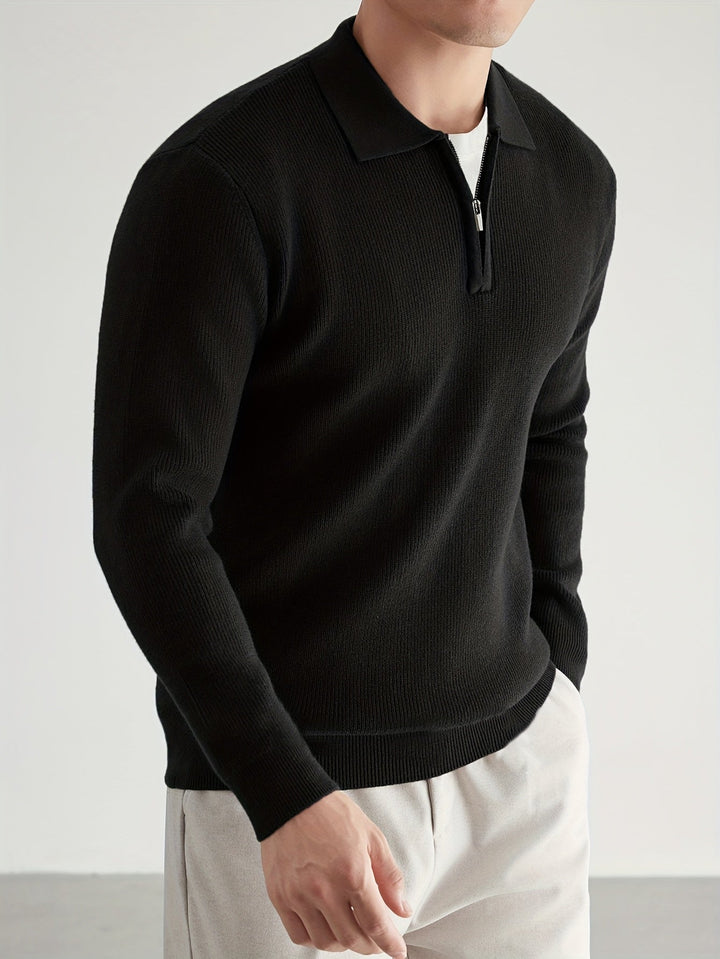 Donovan | Raffineret Quarter-Zip Polo Sweater