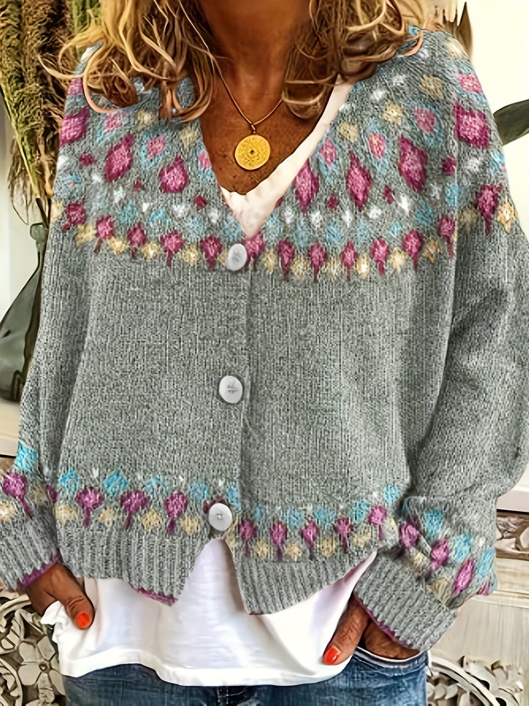 Esme | Nordisk Mønstret Cardigan