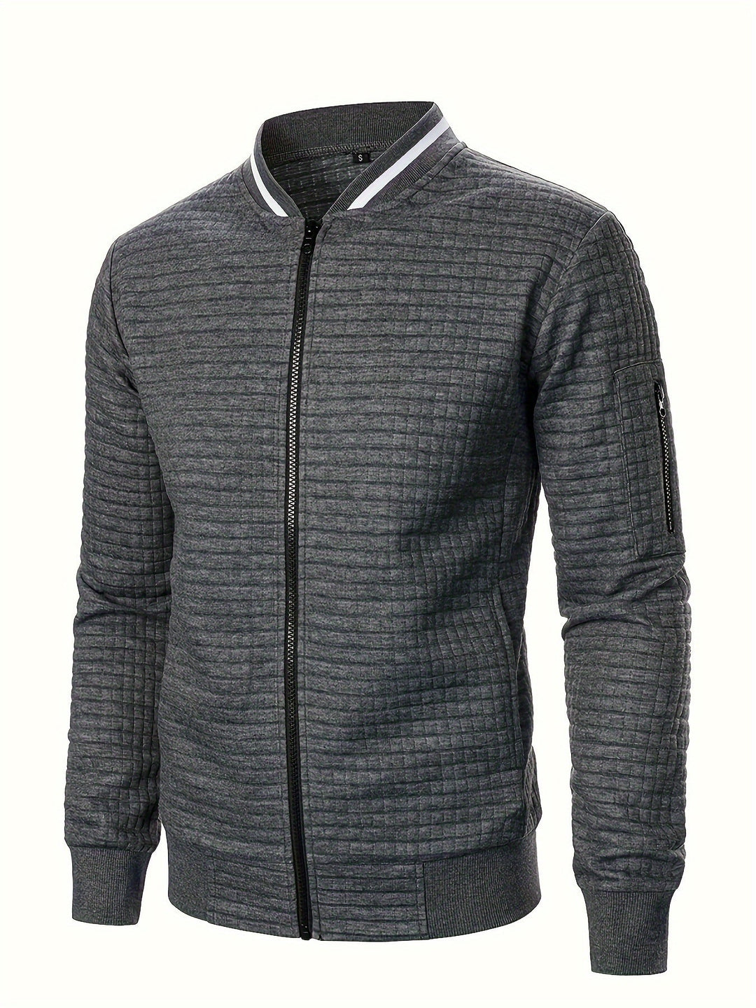 Raymond | Tekstureret Zip-Up Bomberjakke