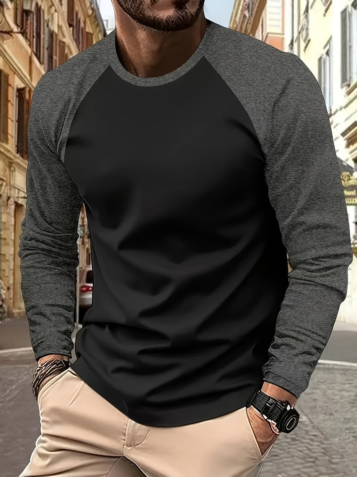Trevor | To-farvet Raglan Langærmet Top