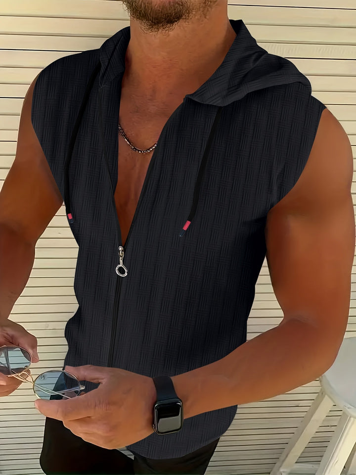 Rhett | Hættetrøje med lynlås og ærmeløs top