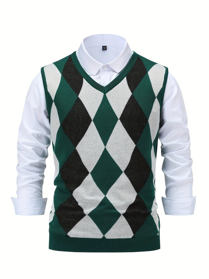 Chandler | Klassisk Argyle Sweater Vest