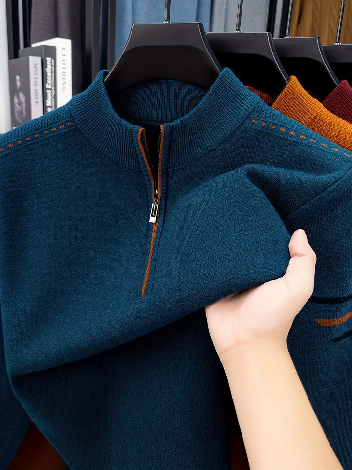 Nathan | Half-Zip Mock Neck Sweater