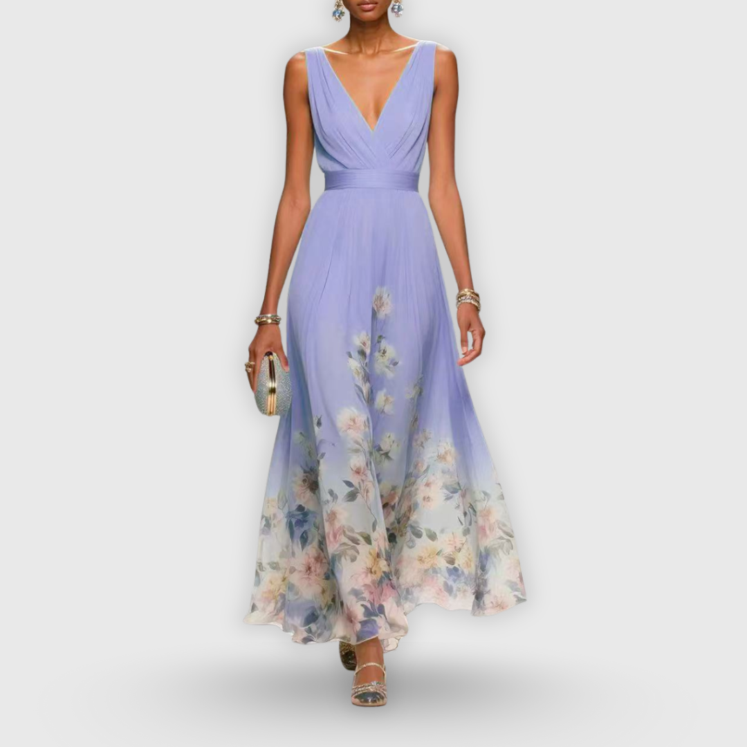 Colleen | Elegant ærmeløs blomsterkjole