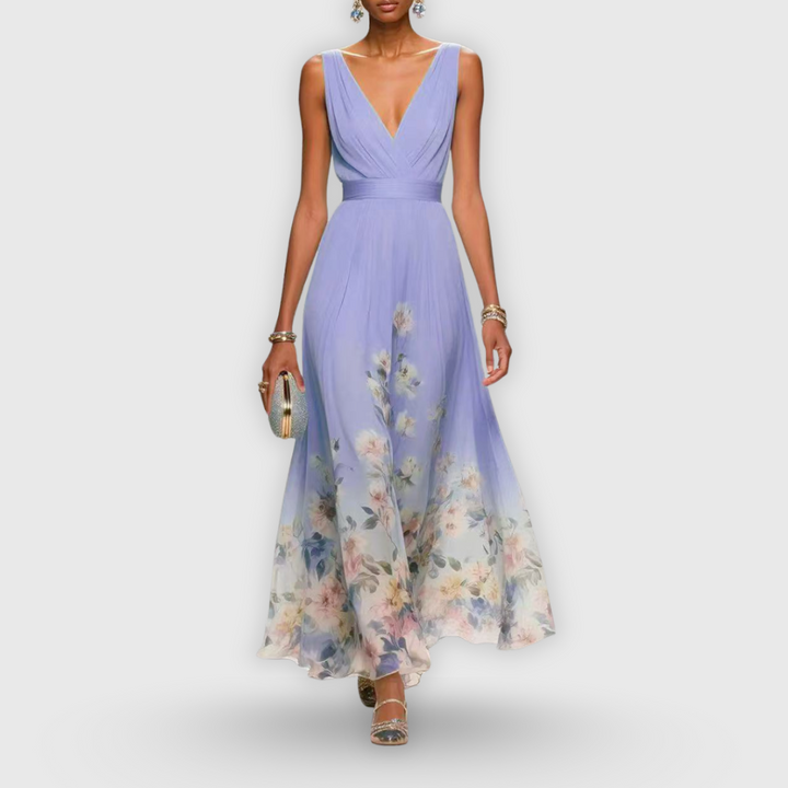 Colleen | Elegant ærmeløs blomsterkjole