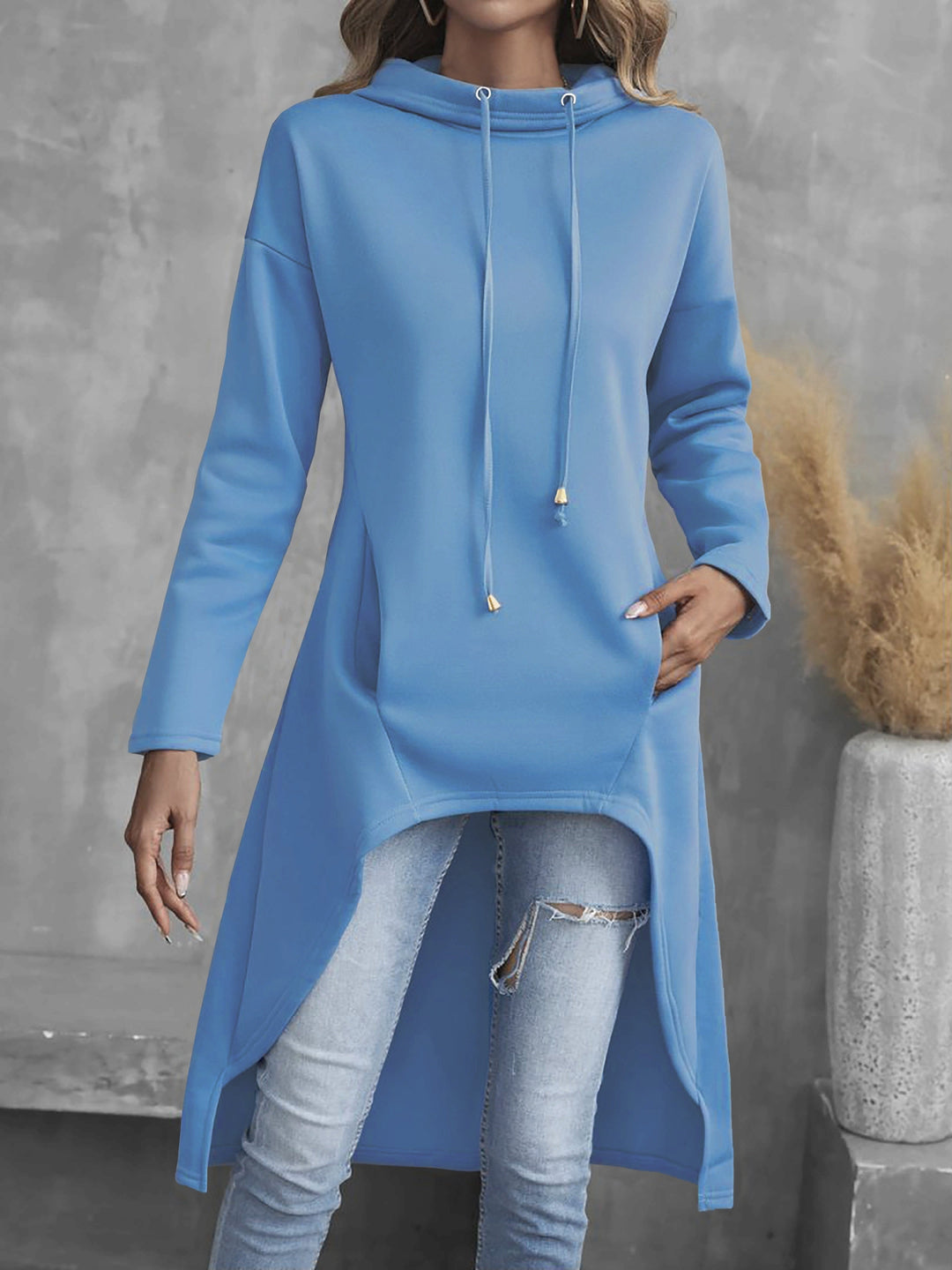 Tabitha | High-Low Snøre Hoodie