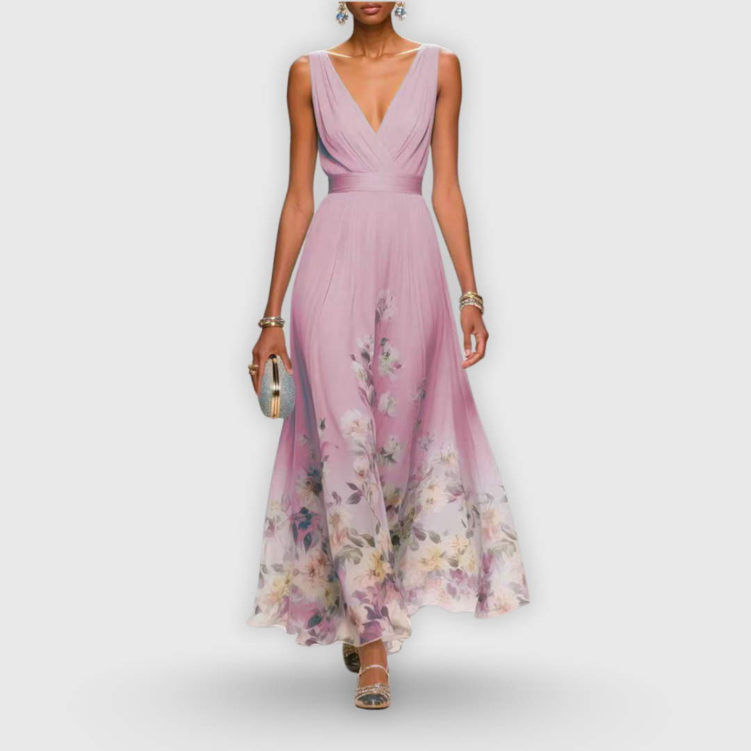 Colleen | Elegant ærmeløs blomsterkjole