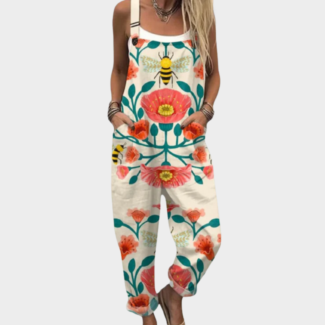 Helen | Komfortabel Retro Kunst Jumpsuit