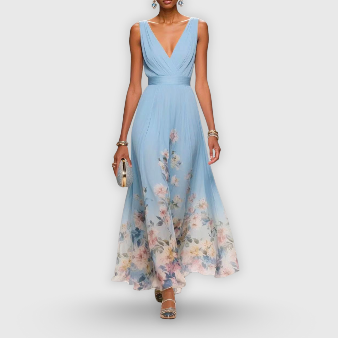 Colleen | Elegant ærmeløs blomsterkjole