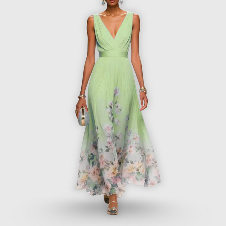 Colleen | Elegant ærmeløs blomsterkjole