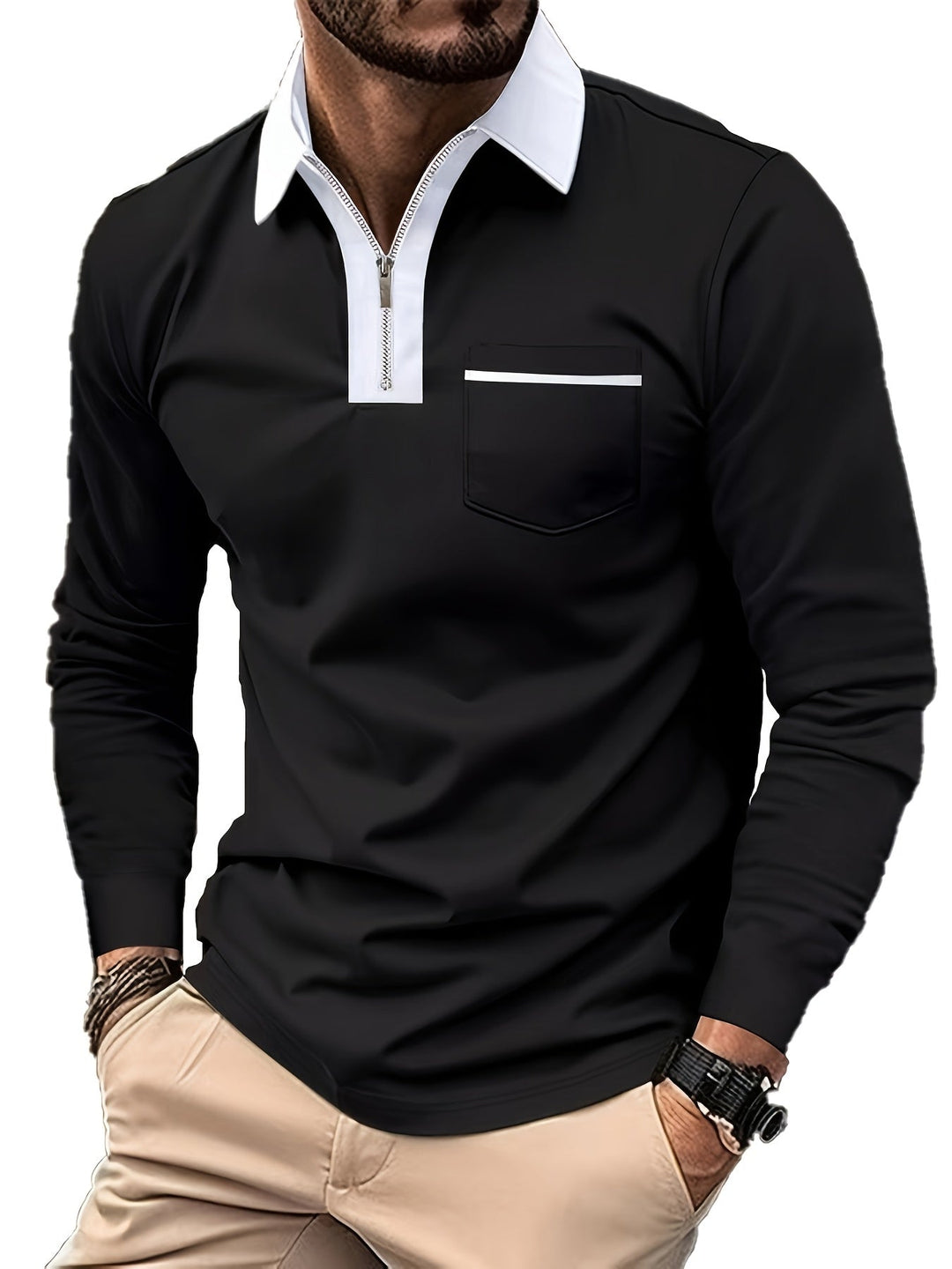 Curtis | Raffineret Zip-Krave Polo Shirt