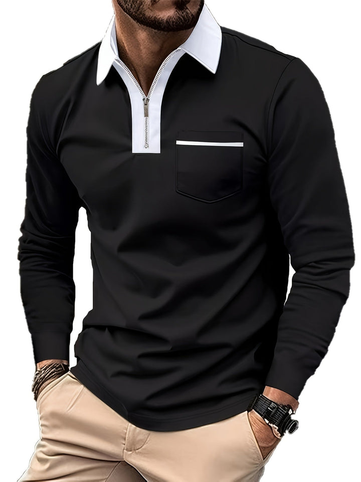 Curtis | Raffineret Zip-Krave Polo Shirt