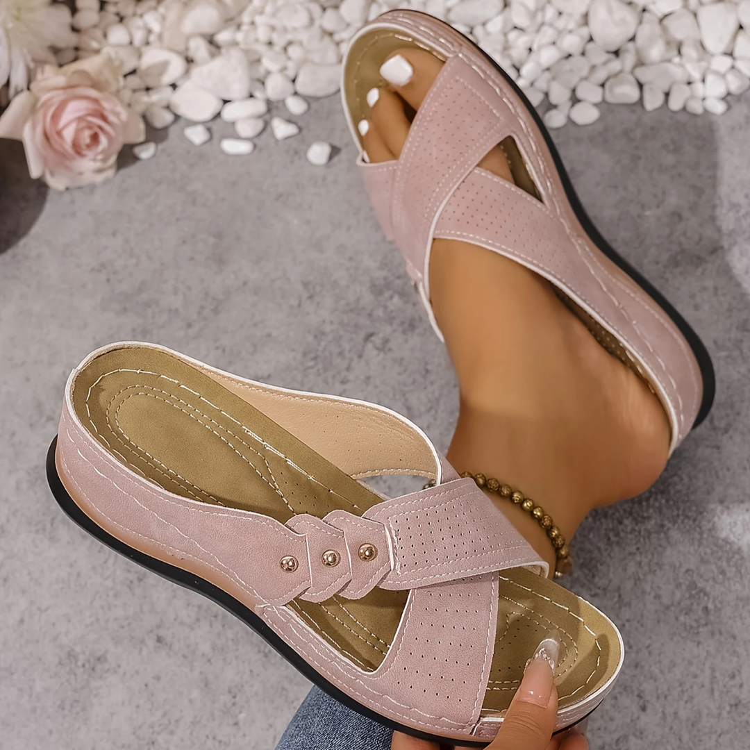 Charlotte | Premium Ortopædisk Vedge Sandal