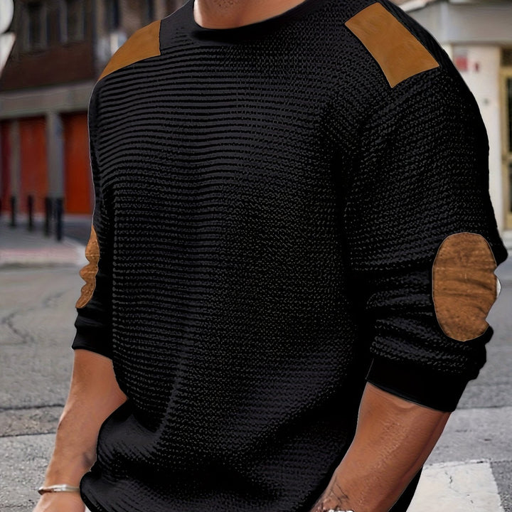 Aaron | Tekstureret Elbow-Patch Pullover