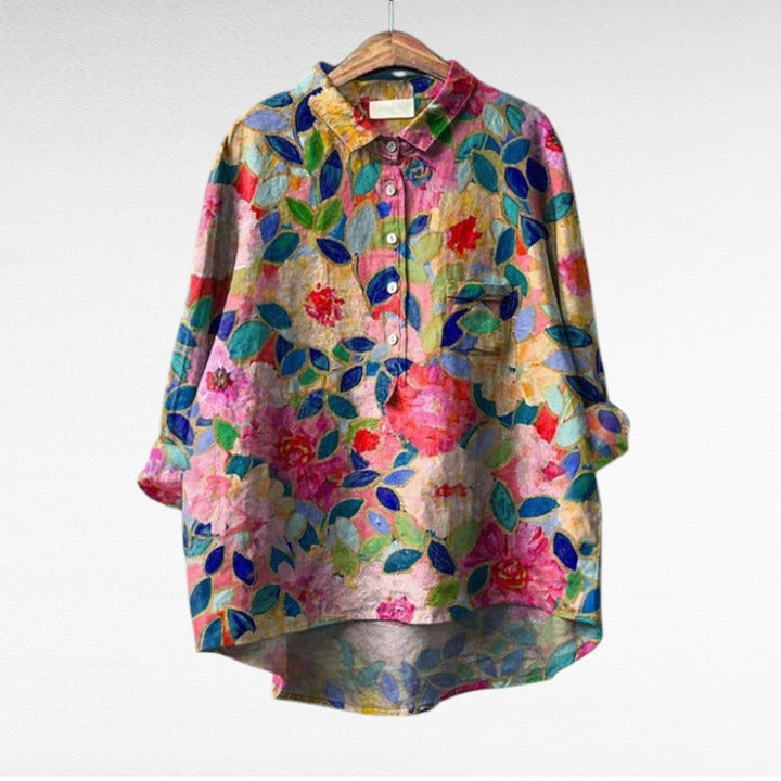Leslie | Stilfuld Multifarvet Bluse med Blomster