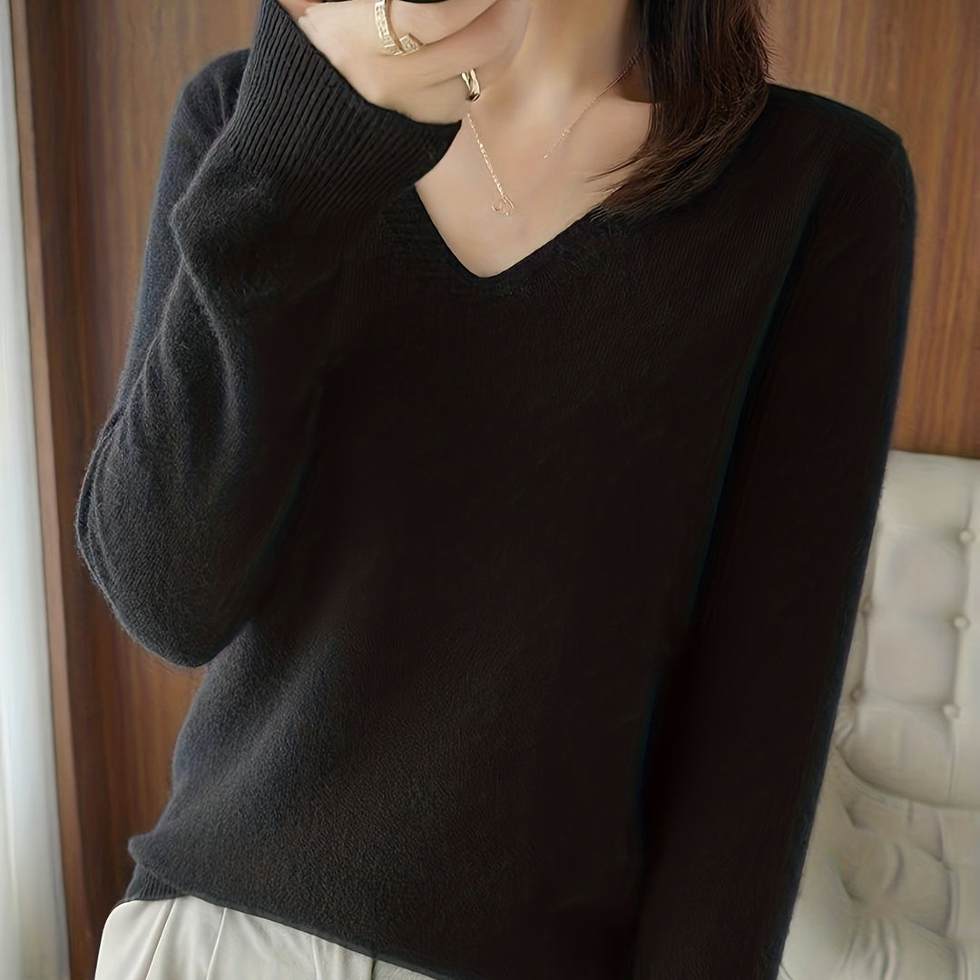 Selene | Blød V-Hals Sweater