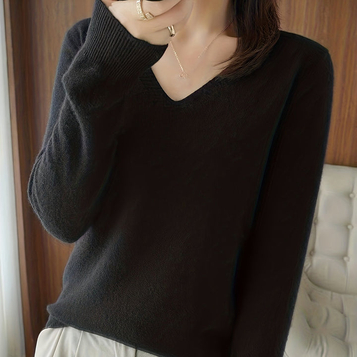 Selene | Blød V-Hals Sweater