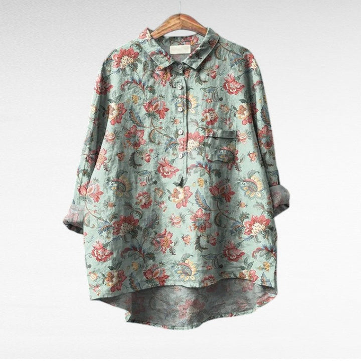 Leslie | Stilfuld Multifarvet Bluse med Blomster