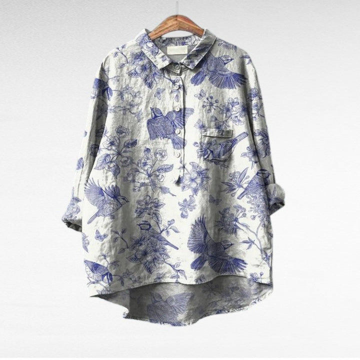 Leslie | Stilfuld Multifarvet Bluse med Blomster