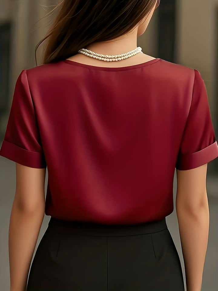 Estelle | Draperet V-Hals Bluse