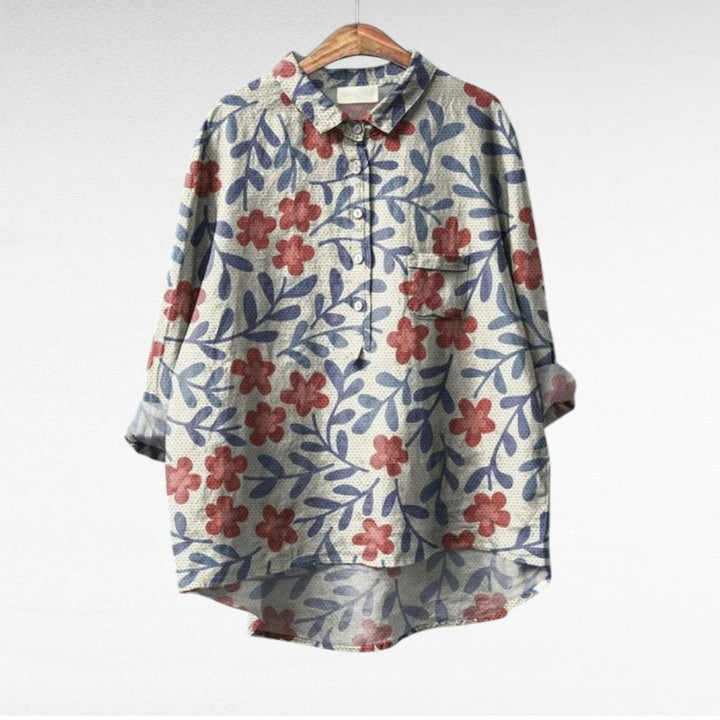 Leslie | Stilfuld Multifarvet Bluse med Blomster