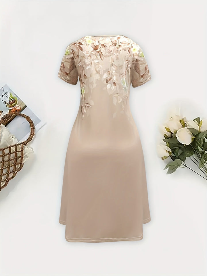 Marjorie | Graceful Floral A-Line Kjole