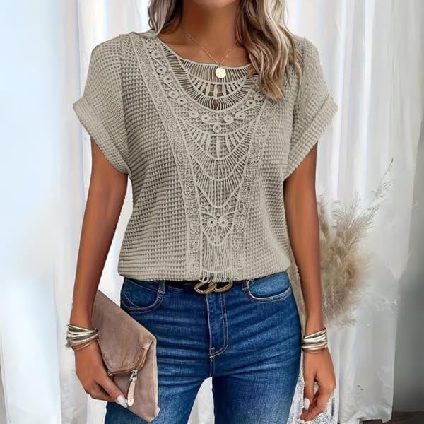 Judith | Vintage Blonde Detalje Top
