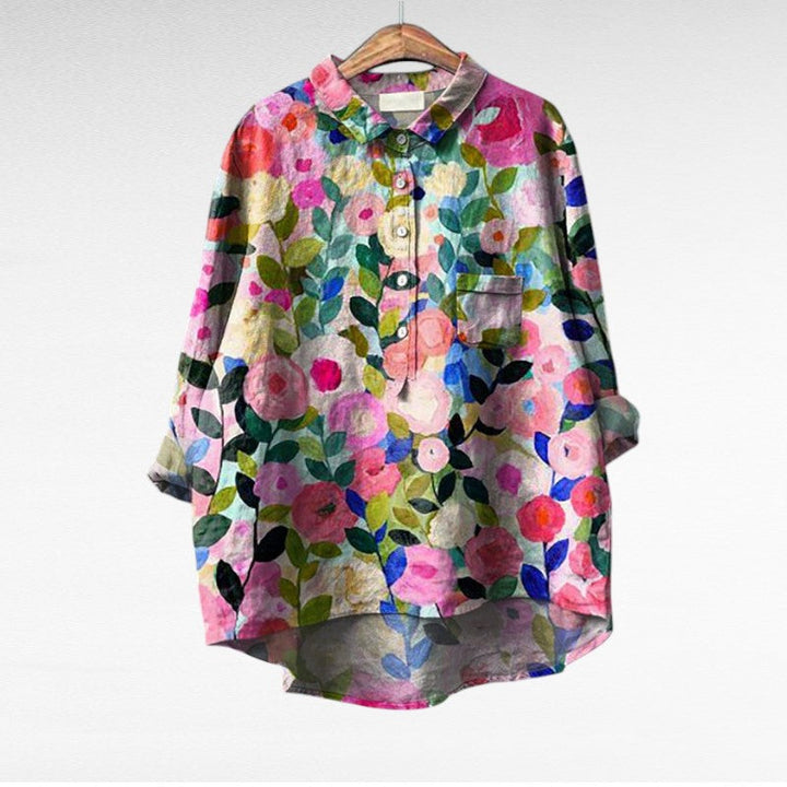 Leslie | Stilfuld Multifarvet Bluse med Blomster
