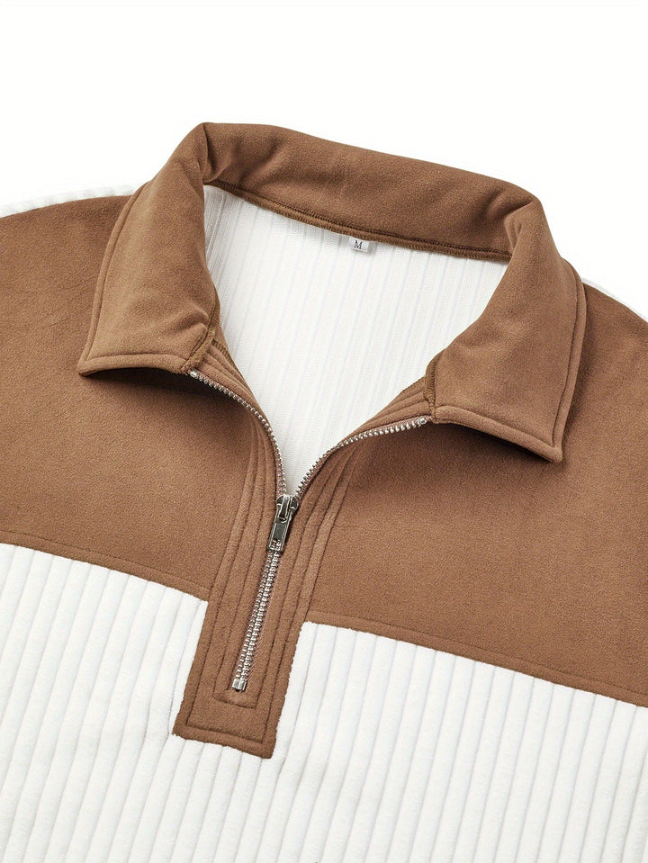Roland | To-farvet Quarter-Zip Pullover