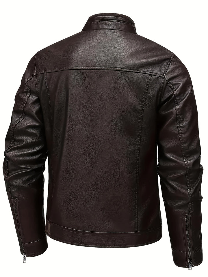 Tobias | Klassisk Stand-Collar Moto Jakke