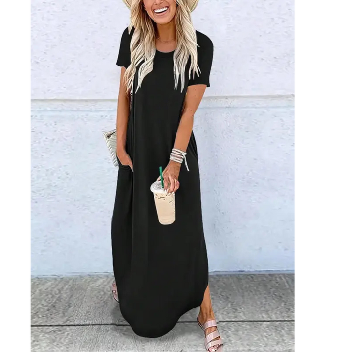 Kaylee | Casual Sommer Rund Hals Maxi Kjole
