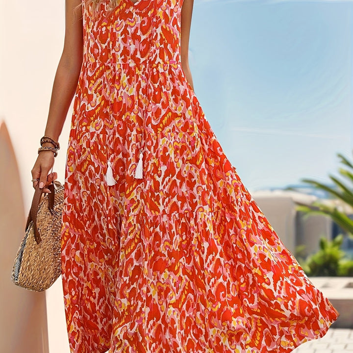 Delia | Flydende Bohemian Maxi Kjole