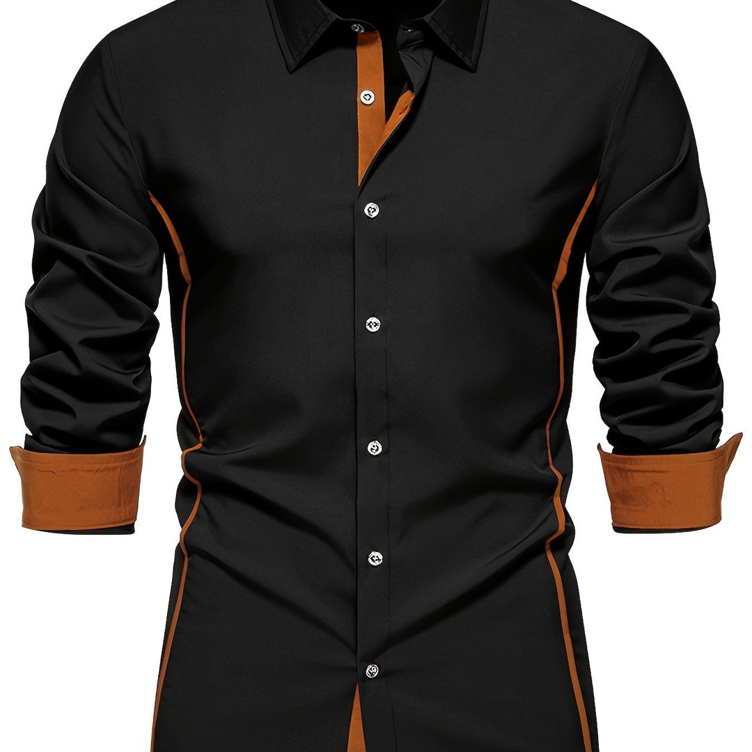 Anthony | Kontrast Trim Button-Up Skjorte