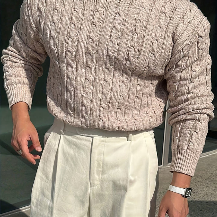 Jonas | Kabelstrikket Crew Neck Sweater
