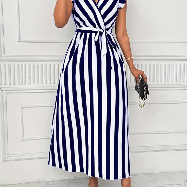 Cordelia | Ruffle-Sleeve Wrap Maxi Kjole