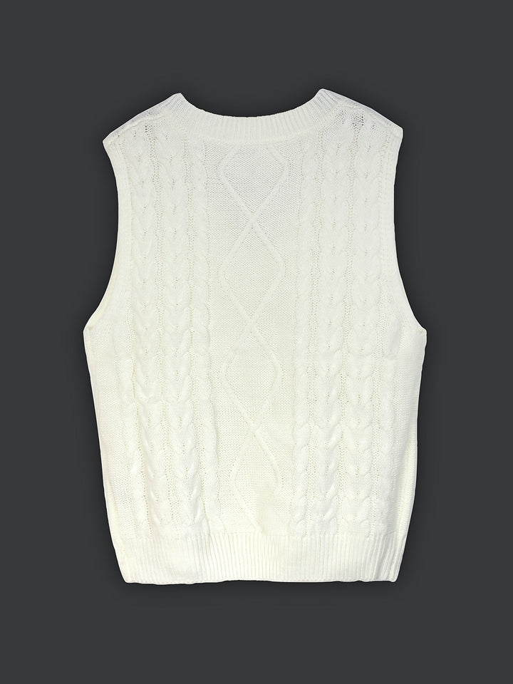 Cora | Cozy Cable-Knit V-Hals Sweater Vest