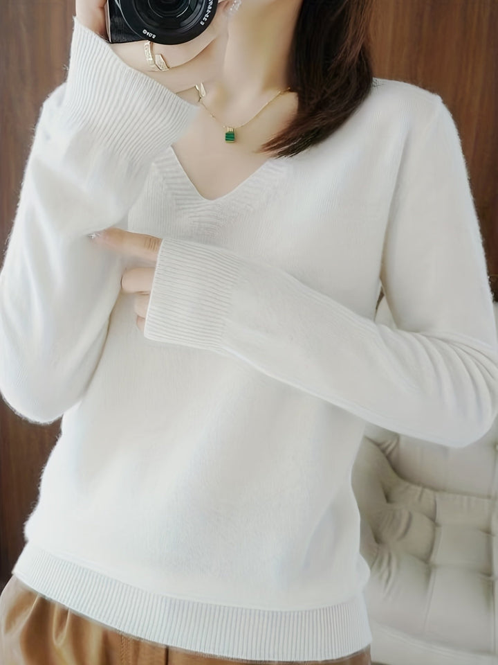 Selene | Blød V-Hals Sweater