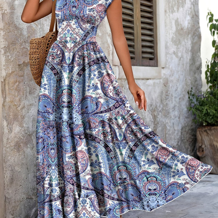 Roberta | Bohemian Paisley Maxi Kjole