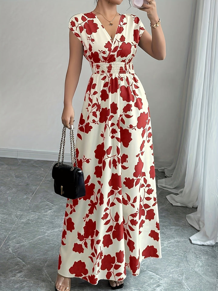 Delilah | Flydende Blomster Maxi Kjole