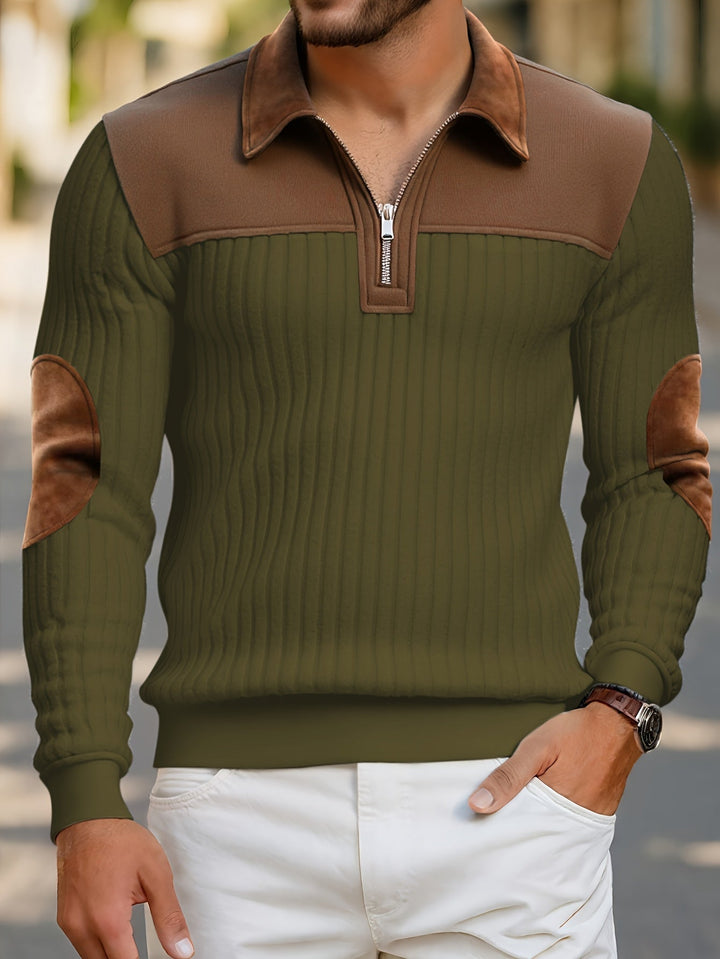 Roland | To-farvet Quarter-Zip Pullover