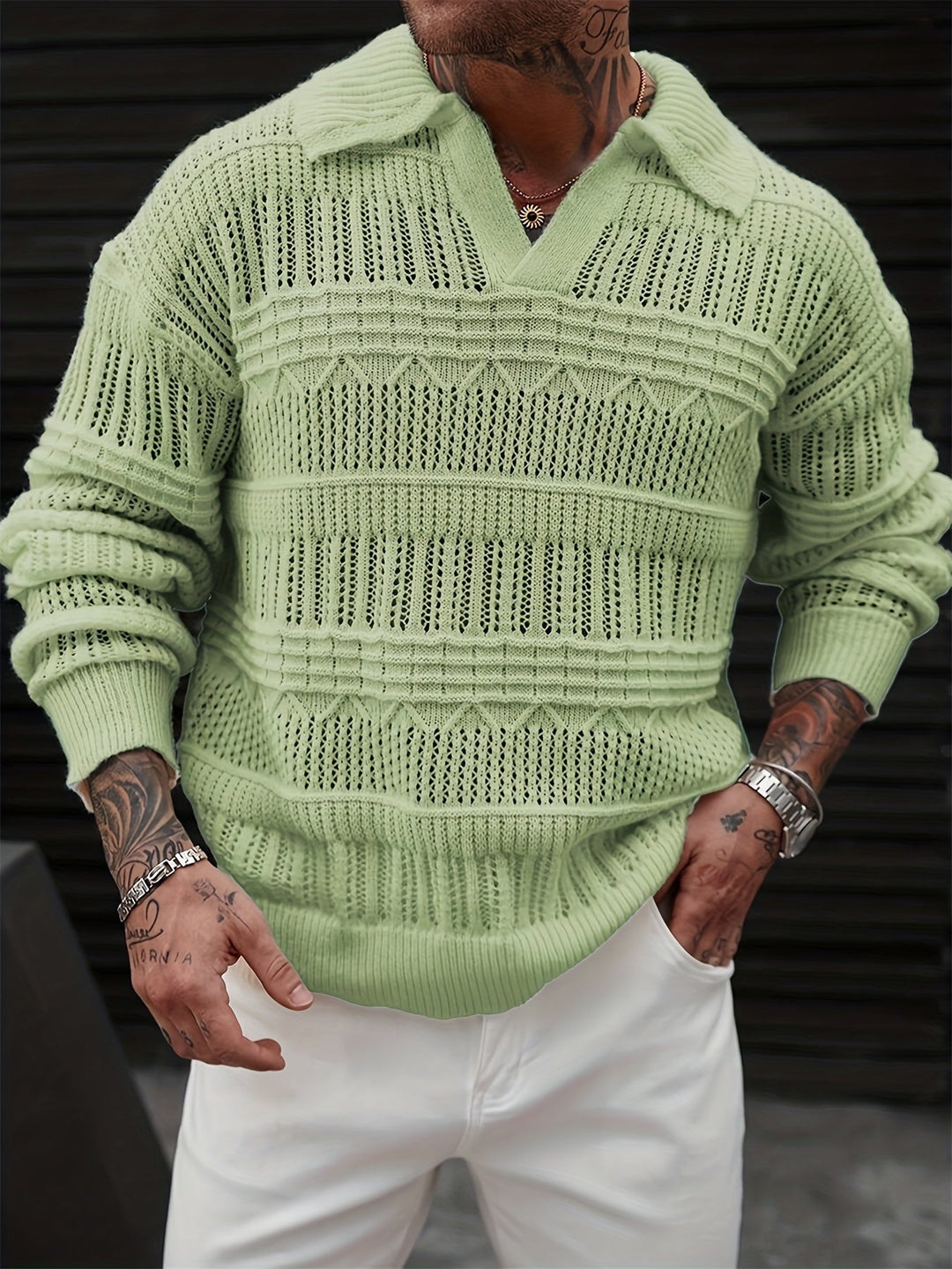 Oscar | Tekstureret Krave Strikket Sweater