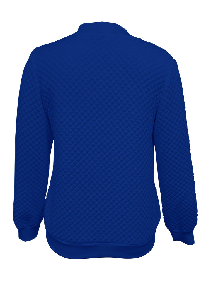 Carolyn | Quilted-Texture Baseball Jacket
