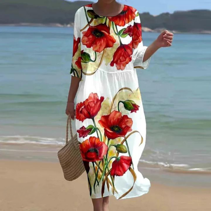 Miranda | Elegant Blomstret Sommerkjole