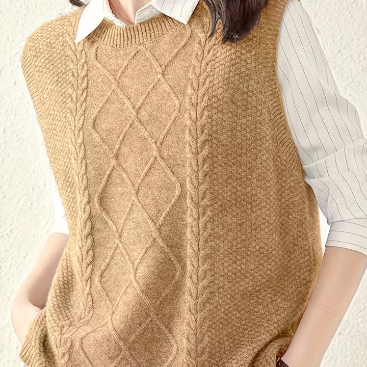 Brooke | Kabelstrikket Sweater Vest