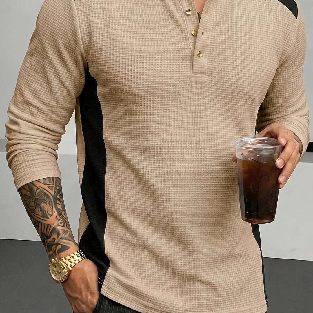 Curtis | Tekstureret Langærmet Henley